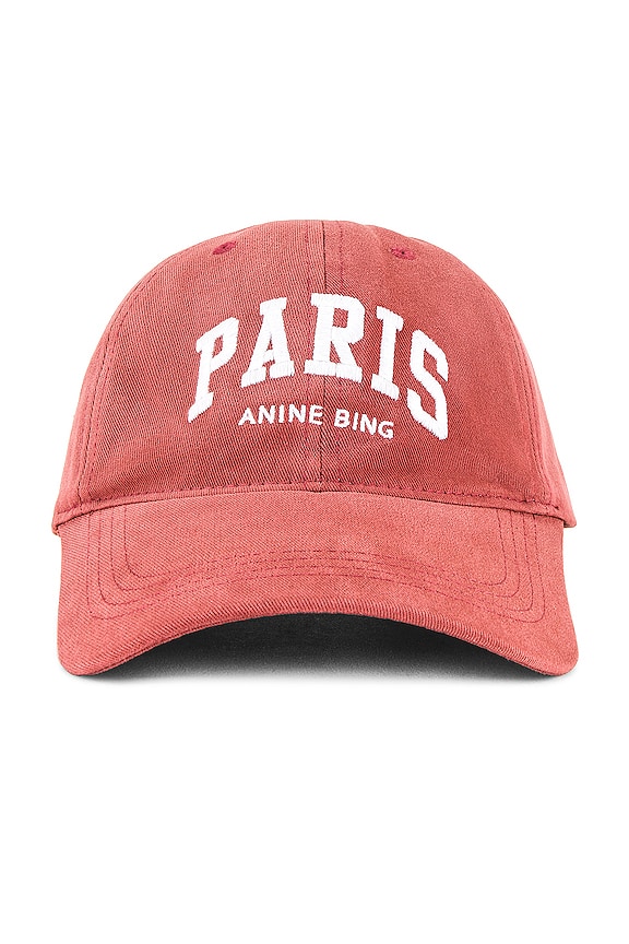 view 2 of 3 Jeremy Baseball Cap University Paris in Washed Faded Terracotta