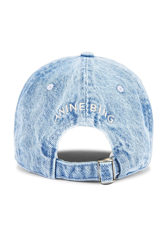 ANINE BING Jeremy Baseball Cap in Blue Denim | REVOLVE