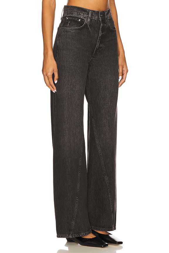 view 2 of 6 Brie Wide Leg in Washed Black in Arctic Night