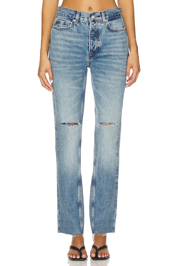 view 1 of 6 Bruno Straight Leg in Antique Destructed Blue