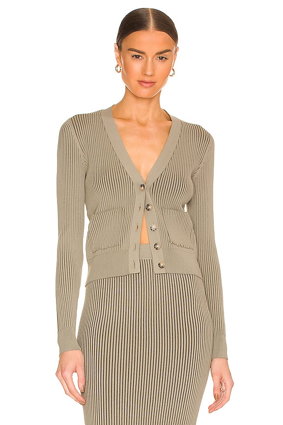 view 1 of 4 CÁRDIGAN LAYLA in Green Khaki & Olive