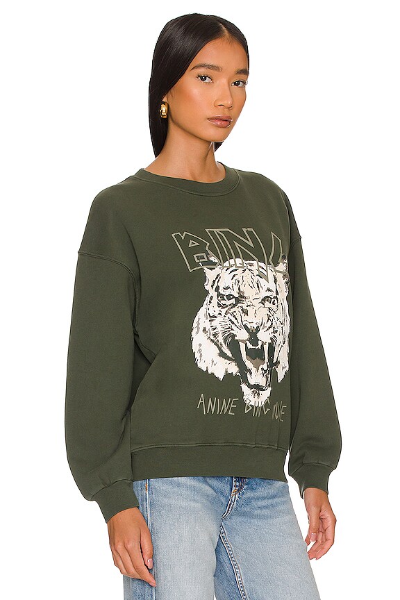 view 2 of 4 Tiger Sweatshirt in Forest Green