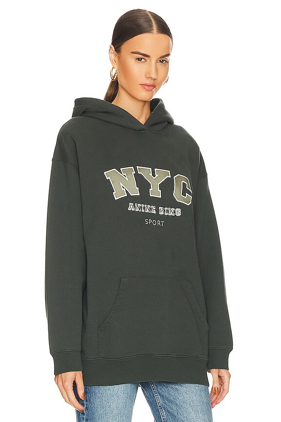 view 2 of 4 SUDADERA VINCENT NYC in Charcoal Green