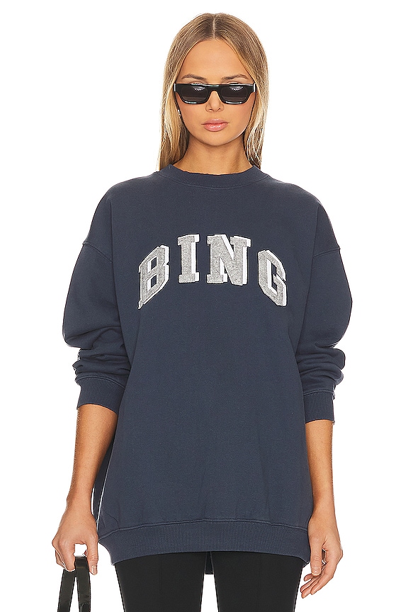 ANINE BING Tyler Bing Sweatshirt in Navy | REVOLVE