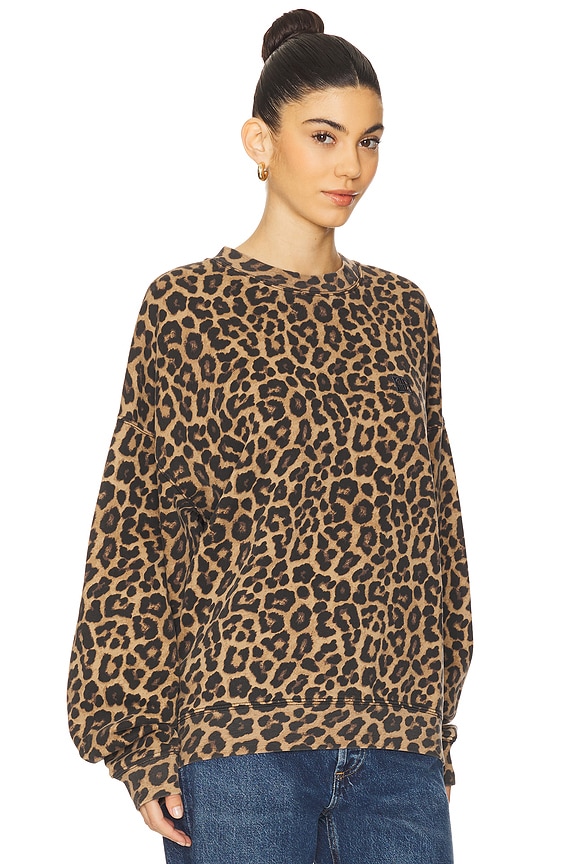 view 2 of 4 Miles Sweatshirt in Black & Brown Leopard
