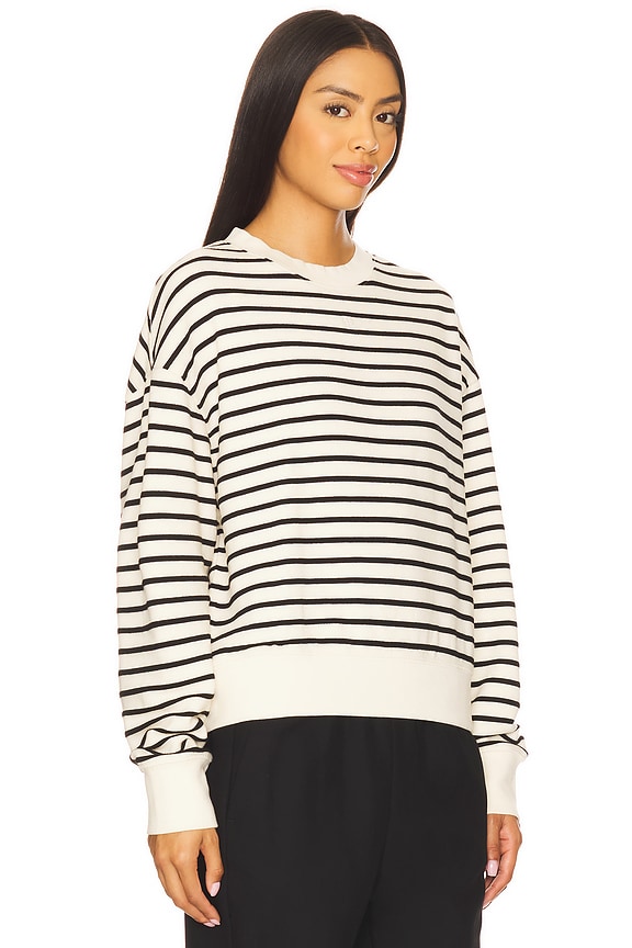 view 2 of 4 Dean Sweatshirt in Black Stripe French Terry