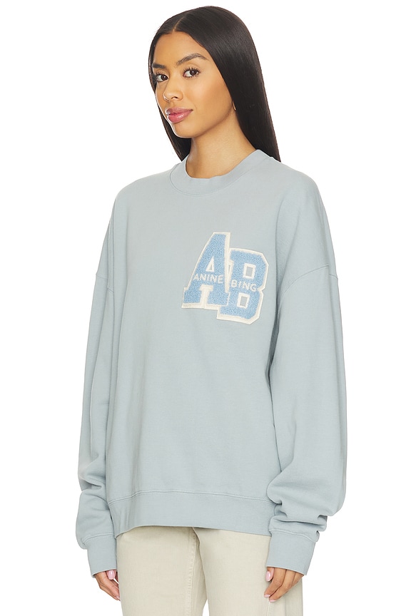 view 2 of 5 Miles Oversized Sweatshirt Letterman in Pastel Blue