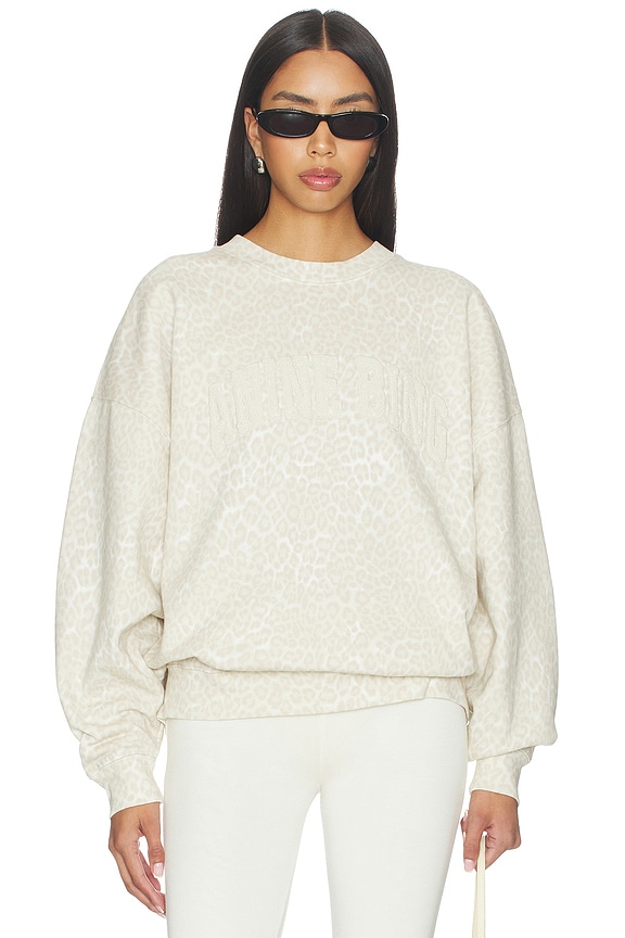 view 1 of 5 SUDADERA MILES in White Washed Leopard