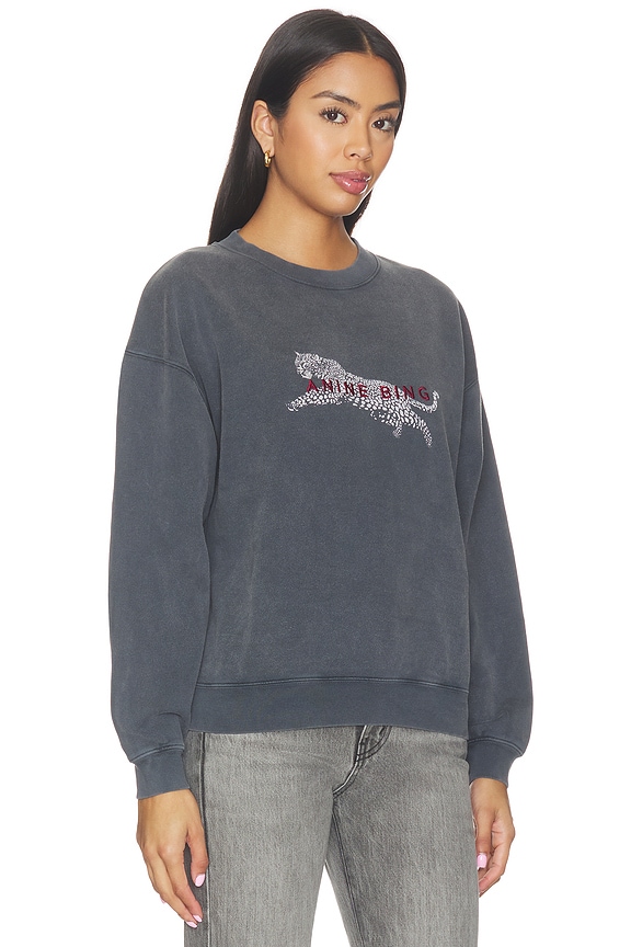 view 2 of 5 SUDADERA DE LEOPARDO SPENCER  in Washed Black