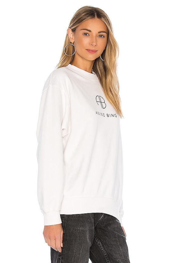 view 2 of 4 Ramona Monogram Sweatshirt in White