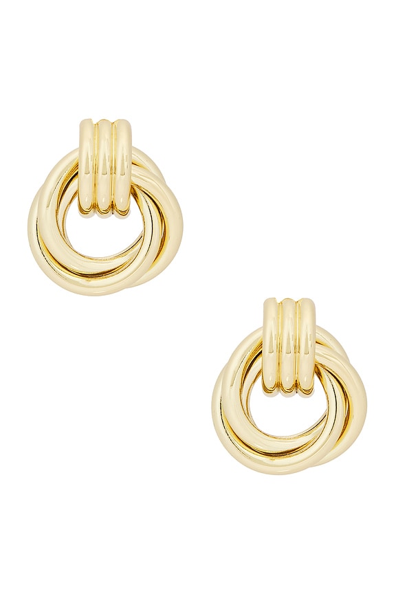 view 2 of 3 Triple Knot Earrings in Gold