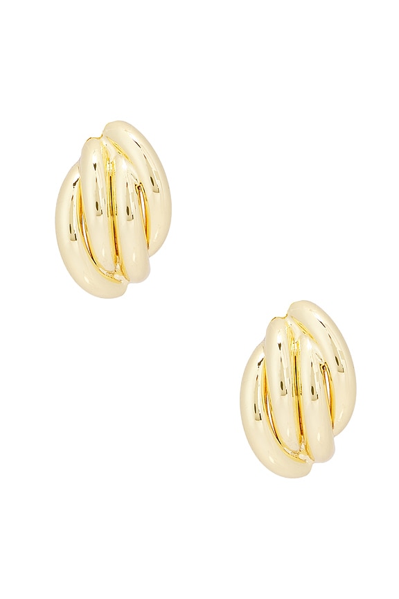 view 2 of 3 Knot Earrings in Gold