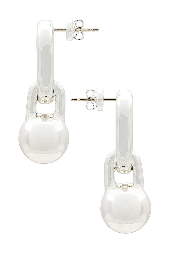 view 2 of 2 СЕРЬГИ LINK BALL DROP in Silver