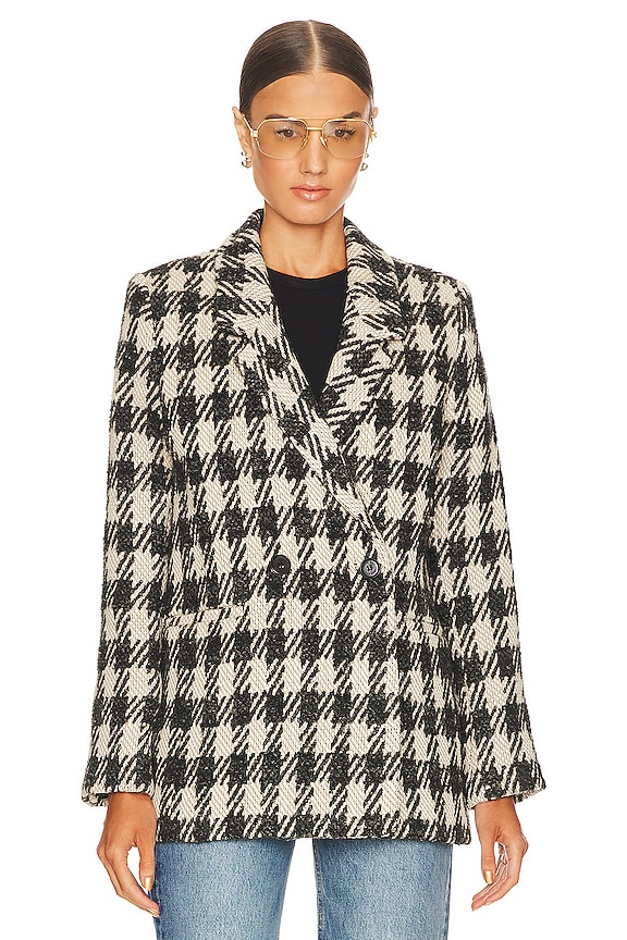 view 2 of 5 Diana Blazer in Tan & Black Plaid