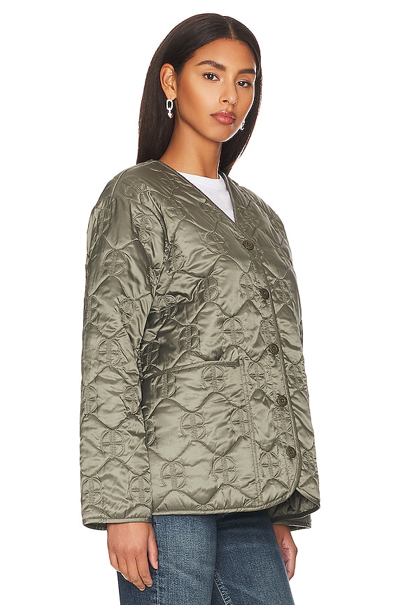 view 2 of 4 UN BLOUSON AVIATEUR DOUX ET LÉGER EN in Army Green