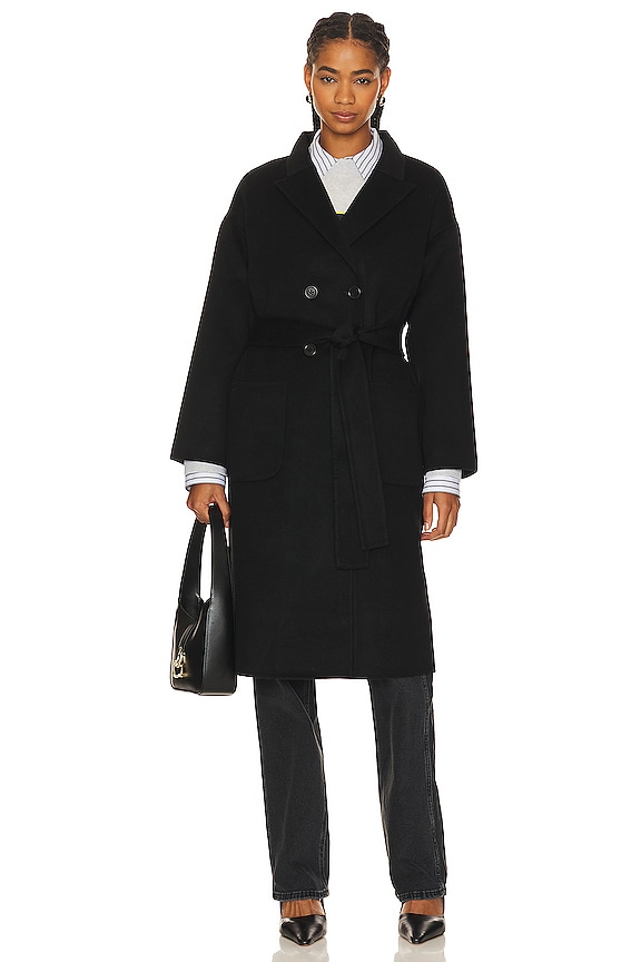 view 2 of 4 MANTEAU DYLAN in Black Cashmere Blend