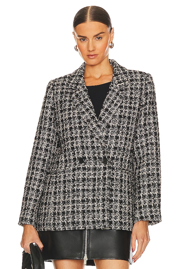 view 2 of 6 Madeleine Blazer in Tan & Black Tweed