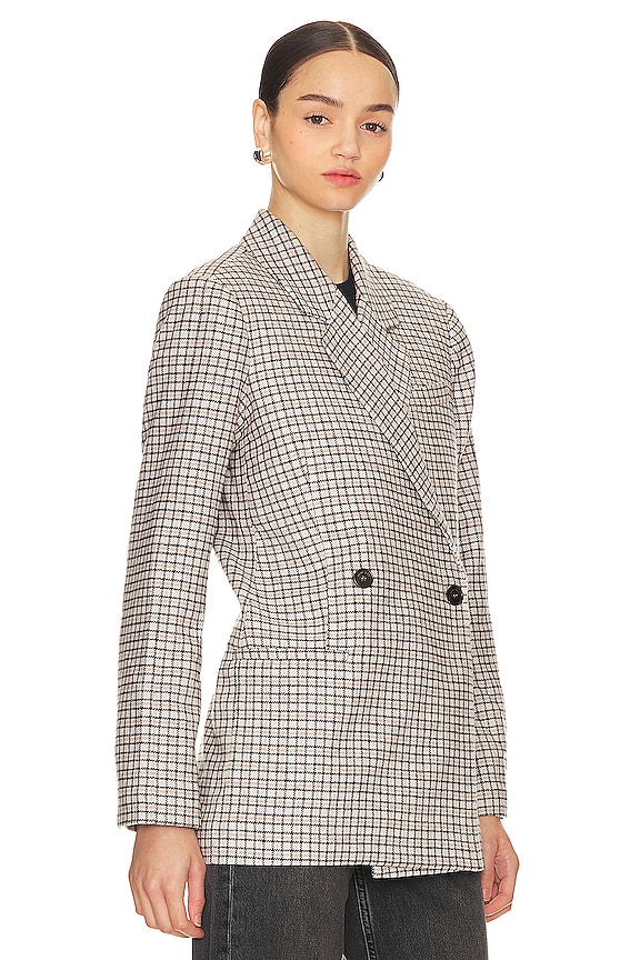 view 2 of 5 VESTE KAIA in Cream & Tan Check
