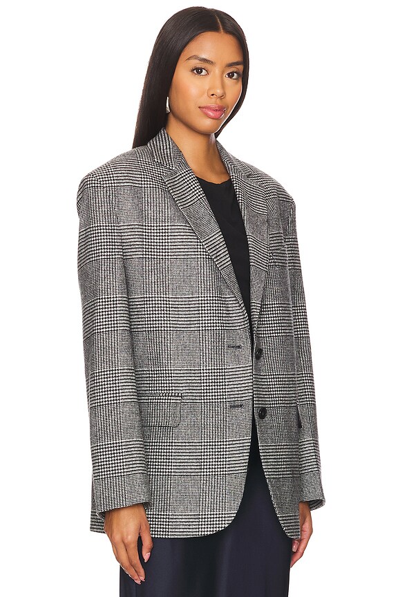 view 2 of 5 Quinn Blazer in Black & Grey Plaid