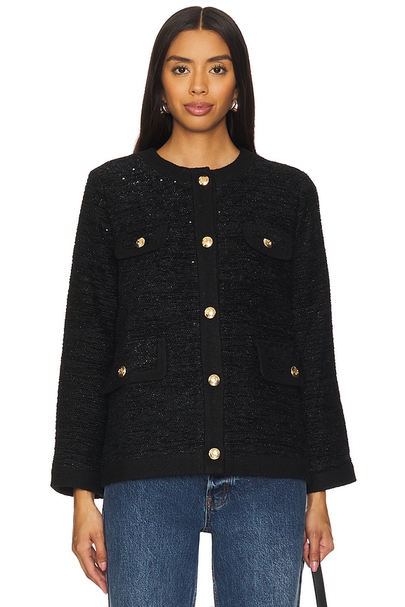 view 2 of 6 BLOUSON LYDIA in Black Shine