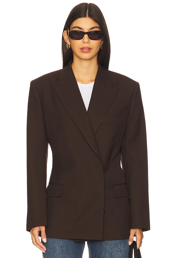 view 2 of 5 Aretha Blazer in Dark Brown