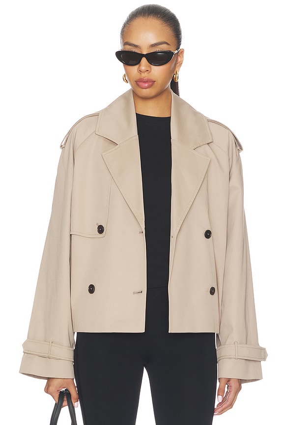 view 2 of 5 TRENCH CROPPED RICKIE  in Beige