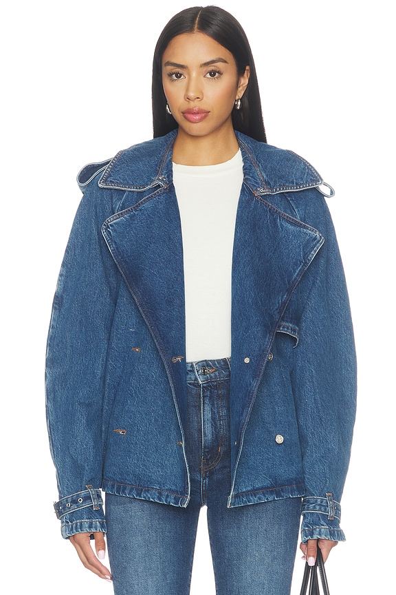 view 2 of 5 Pascale Trench in Clean Indigo