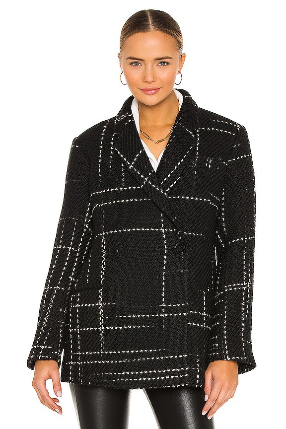 view 2 of 5 VESTE KAIA in Black Plaid