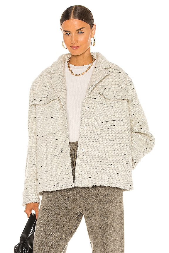 view 1 of 4 Leon Jacket in White Tweed