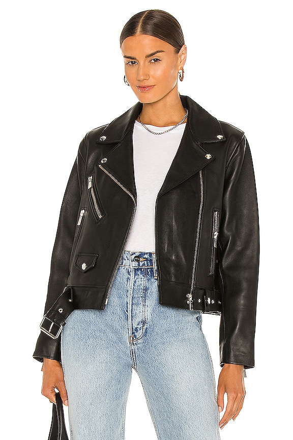 ANINE BING Benjamin Moto Jacket in Black | REVOLVE