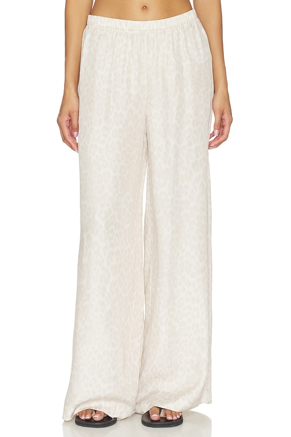 view 1 of 6 PANTALÓN ROSLYN in Washed White Leopard