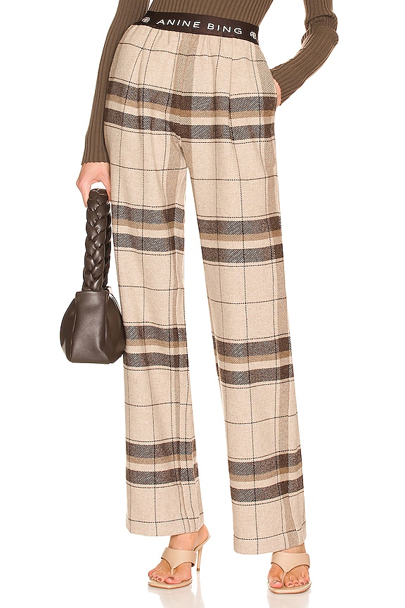 view 1 of 4 Karina Pant in Khaki Plaid