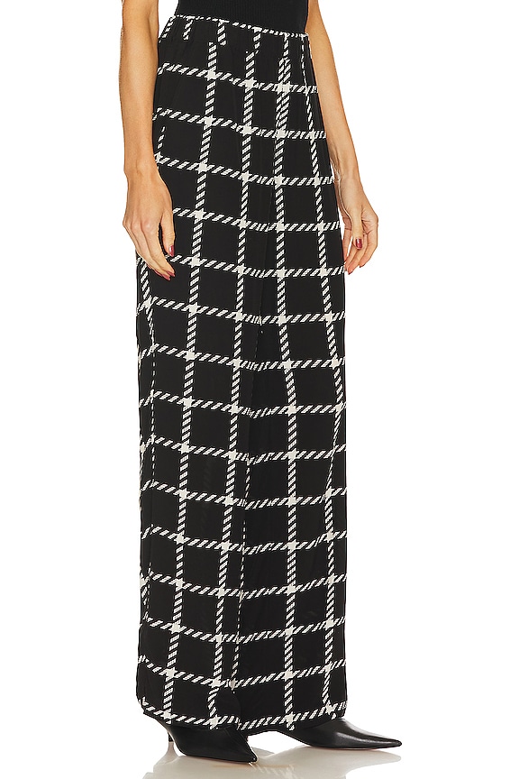 view 2 of 4 PANTALON OWEN in Black & White Plaid