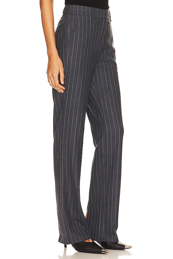 view 2 of 4 DREW パンツ in Grey Pinstripe