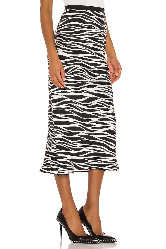 view 2 of 4 Bar Silk Skirt in Cream Zebra