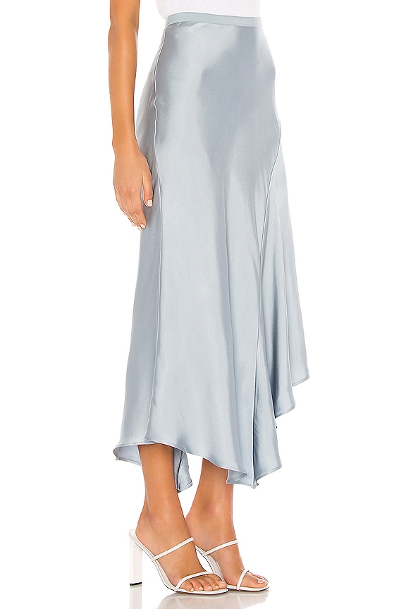 view 2 of 4 Bailey Silk Skirt in Barely Blue