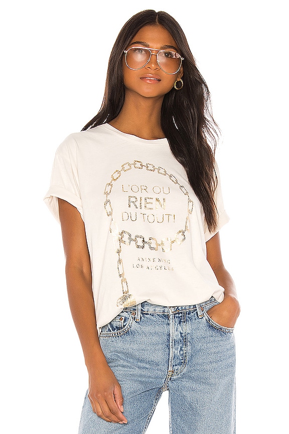 ANINE BING Ringo Tee in Goldie | REVOLVE