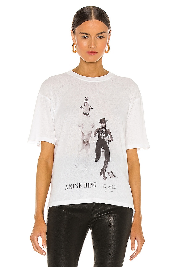 view 2 of 5 AB X TO DAVID BOWIE Ida Tee in White