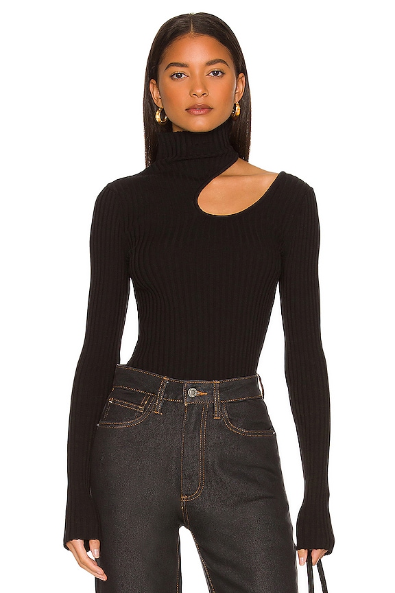 ANINE BING Victoria Top in Black | REVOLVE