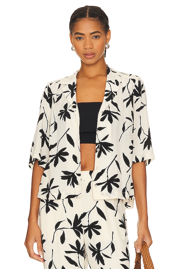 view 1 of 5 Row Shirt in Ivory Daisy Print