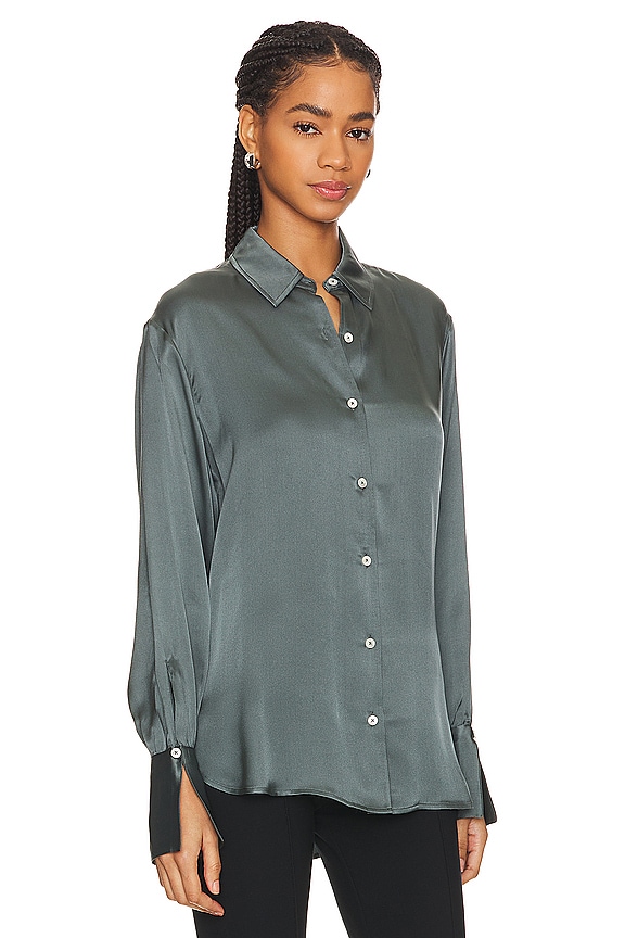 view 2 of 4 Monica Shirt in Dark Sage