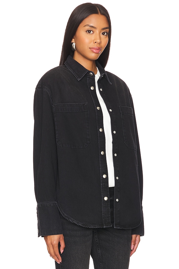 view 2 of 4 CAMISA DANTE in Iron Black Denim