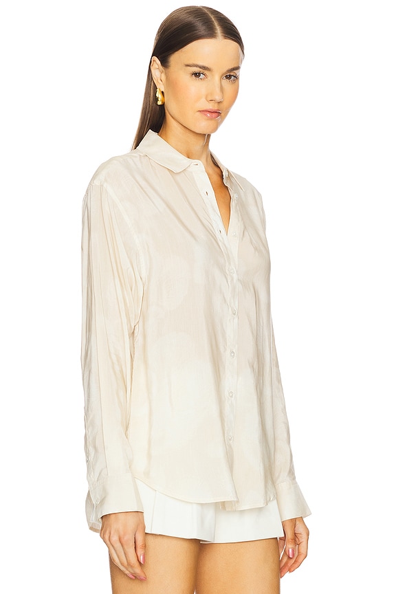 view 2 of 4 Braxton Shirt in Oat Mushroom Print