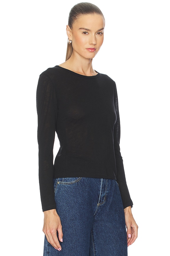 view 2 of 4 Sylvie Long Sleeve Tee in Black
