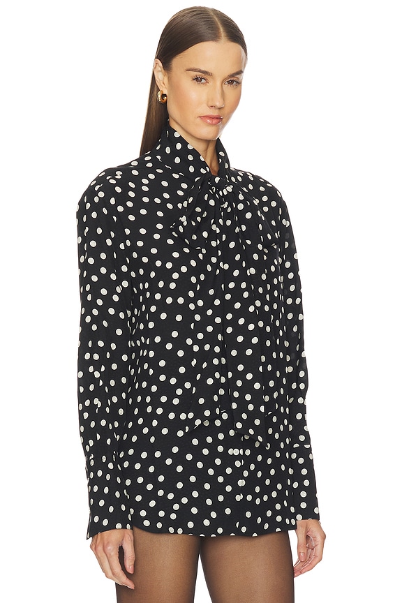 view 2 of 4 Ruby Shirt in Double Dot in BLACK AND WHITE DOUBLE DOT JACQUARD