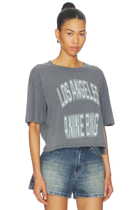 view 2 of 4 T-SHIRT JOHNNY CROPPED in Washed Grey