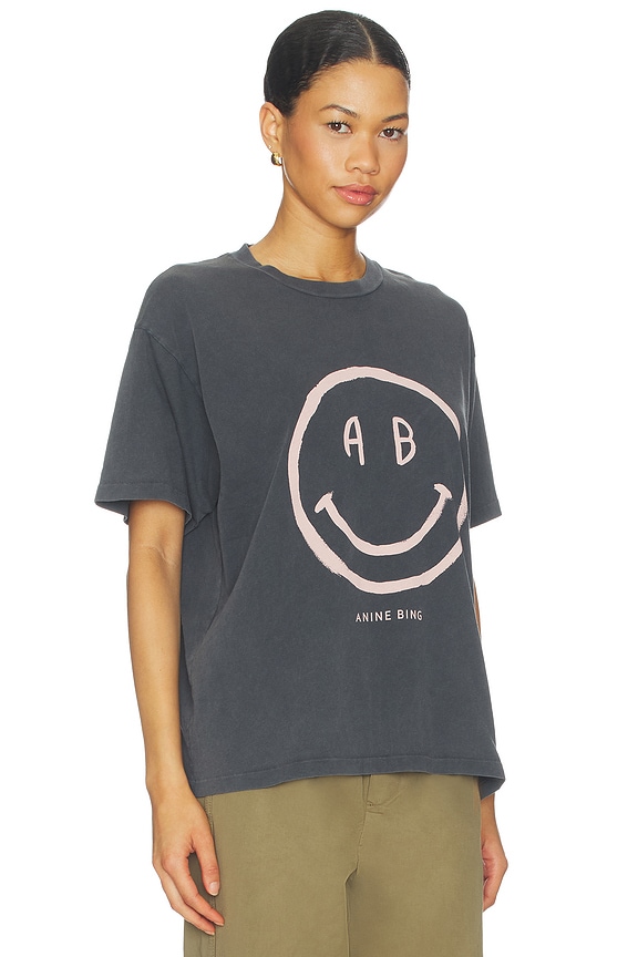 view 2 of 4 Cade Tee Smiley in Washed Grey