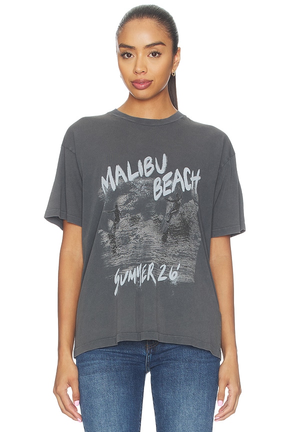 view 2 of 5 Cade Tee Surfer Black Blue in Washed Black