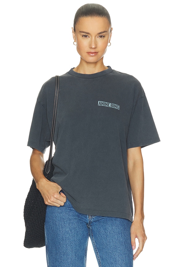 view 2 of 4 Cade Tee Palm in Washed Black