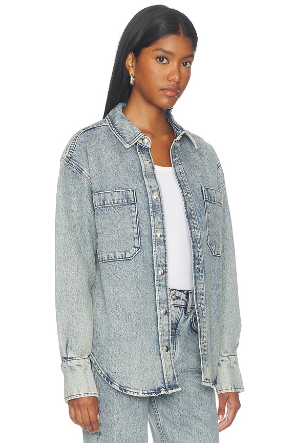 view 2 of 4 Samy Shirt in Snow Blue